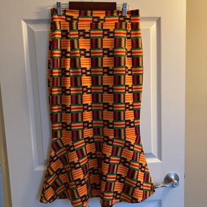 African print skirt